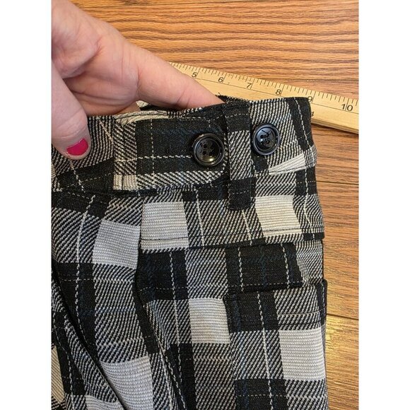 YoungLA Dapper Dress Pants Mens 30x30 Black Plaid Adjustable Waist 614 Tapered - Picture 7 of 16